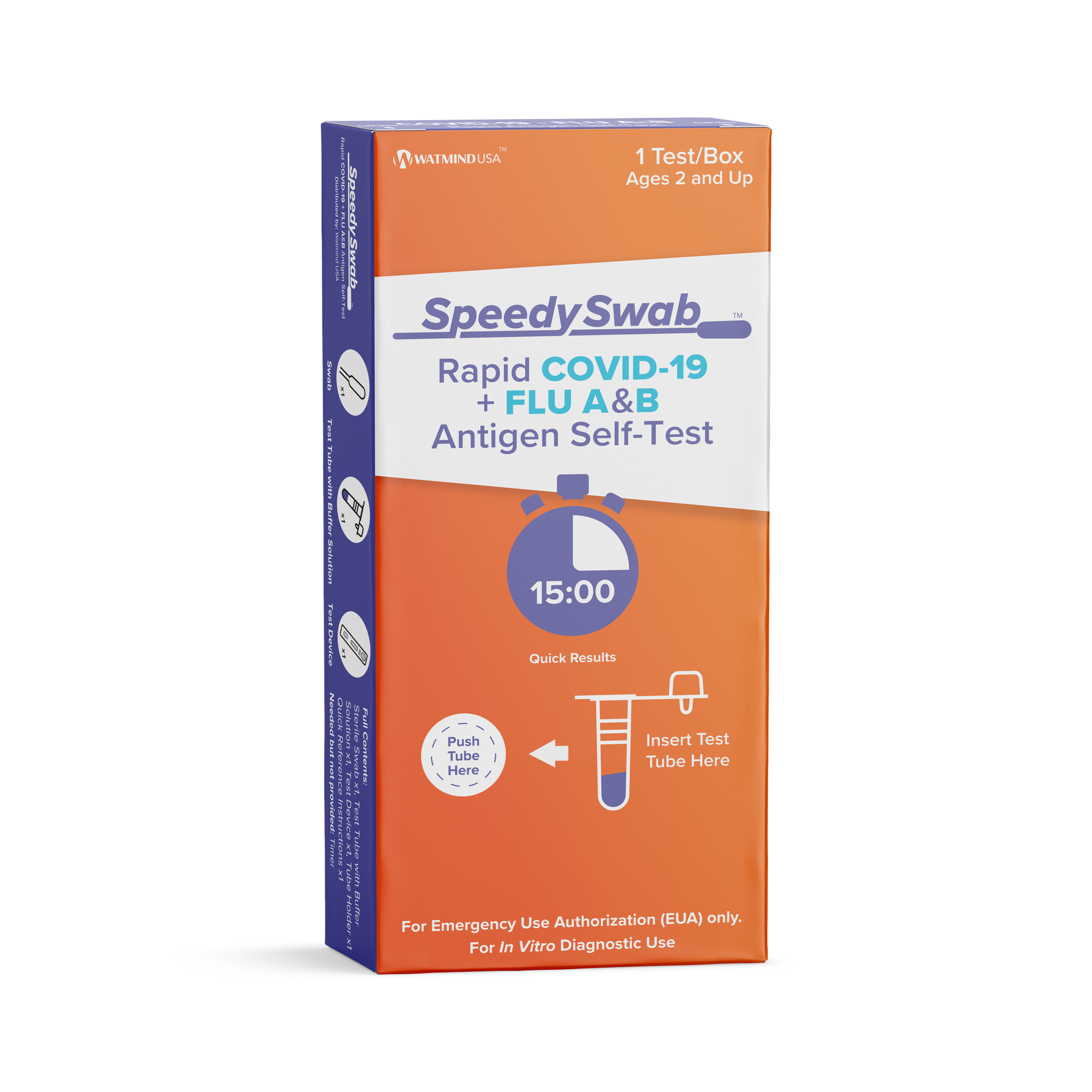 SpeedySwab­™ COVID-19 & Flu Self Test | 1 Test