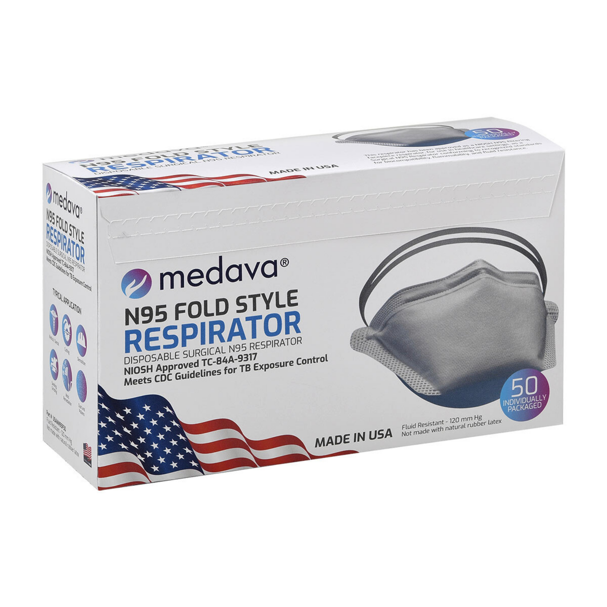 medava® N95 NIOSH Respirator | Fold Style