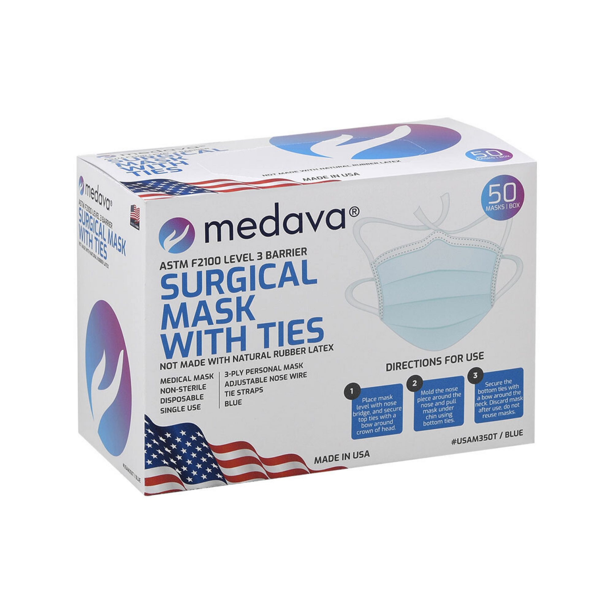 medava® Tie-Back Surgical Mask | ASTM Level 3